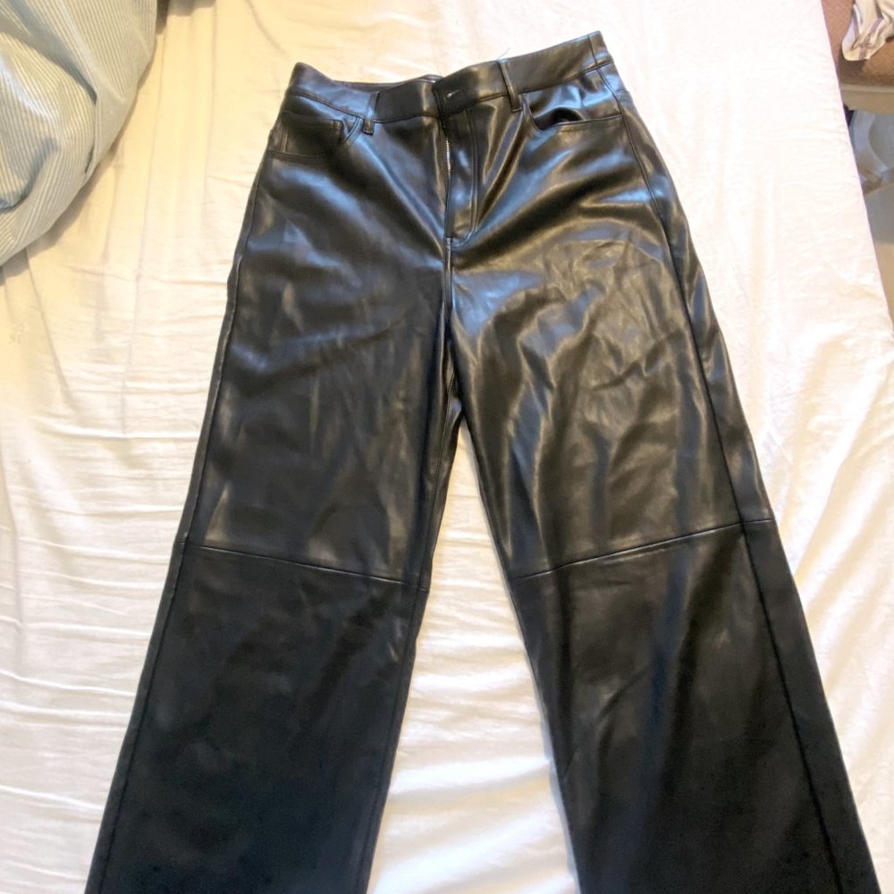 Mango Faux Leather Pants (Tall)
